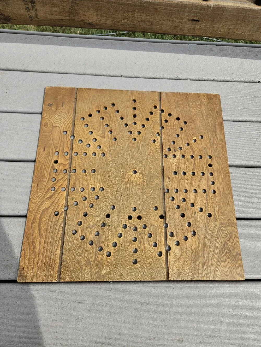 HANDMADE WAHOO BOARD GAME Wood Folk Art Vintage Aggravation Fast Track 6 Player